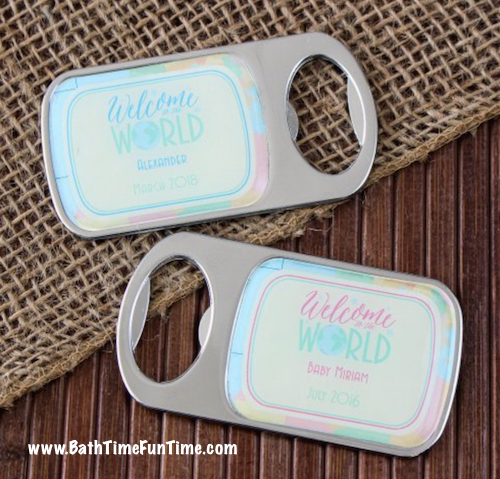 These cool baby shower favors are baby shower favors that double as baby shower party DECORATIONS too!! The best part? You can completely design them with your baby shower theme's wording, colors & pictures. These baby shower favors make cool baby shower gifts that will definitely be used & remind your guests & mom-to-be of the amazing time at your baby shower. Find these & more baby shower ideas: www.bathtimefuntime.com/baby-shower-favors