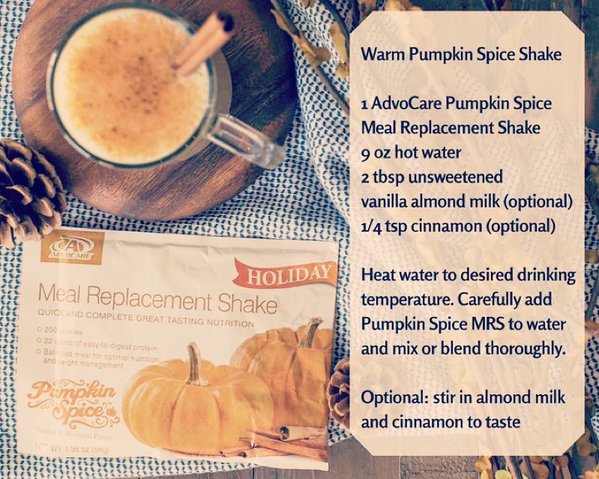 warm pumpkin spice shake