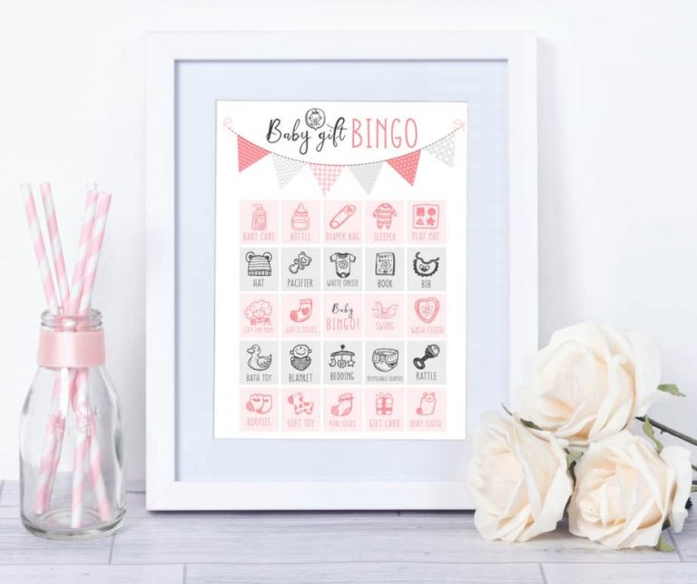 Baby Shower Bingo Girl Cards - Bath Time Fun Time
