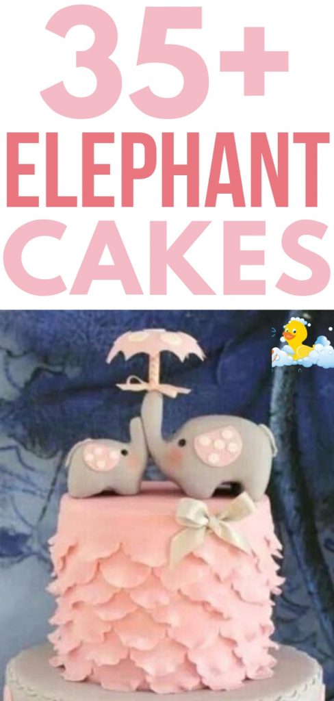 The BEST Elephant Baby Shower Cakes to inspire you for your elephant baby shower theme - including cake toppers, boy elephant, girl elephant & neutral. #elephantbabyshower #babyshowercakes #elephantcake #elephantprintable #elephanttheme 