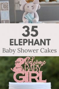 The BEST Elephant Baby Shower Cakes to inspire you for your elephant baby shower theme - including cake toppers, boy elephant, girl elephant & neutral. #elephantbabyshower #babyshowercakes #elephantcake #elephantprintable