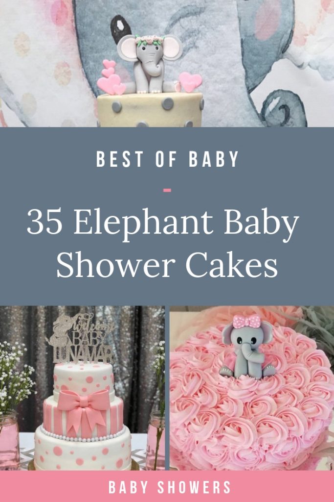 The BEST Elephant Baby Shower Cakes to inspire you for your elephant baby shower theme - including cake toppers, boy elephant, girl elephant & neutral. #elephantbabyshower #babyshowercakes #elephantcake #elephantprintable #pinkelephantshower