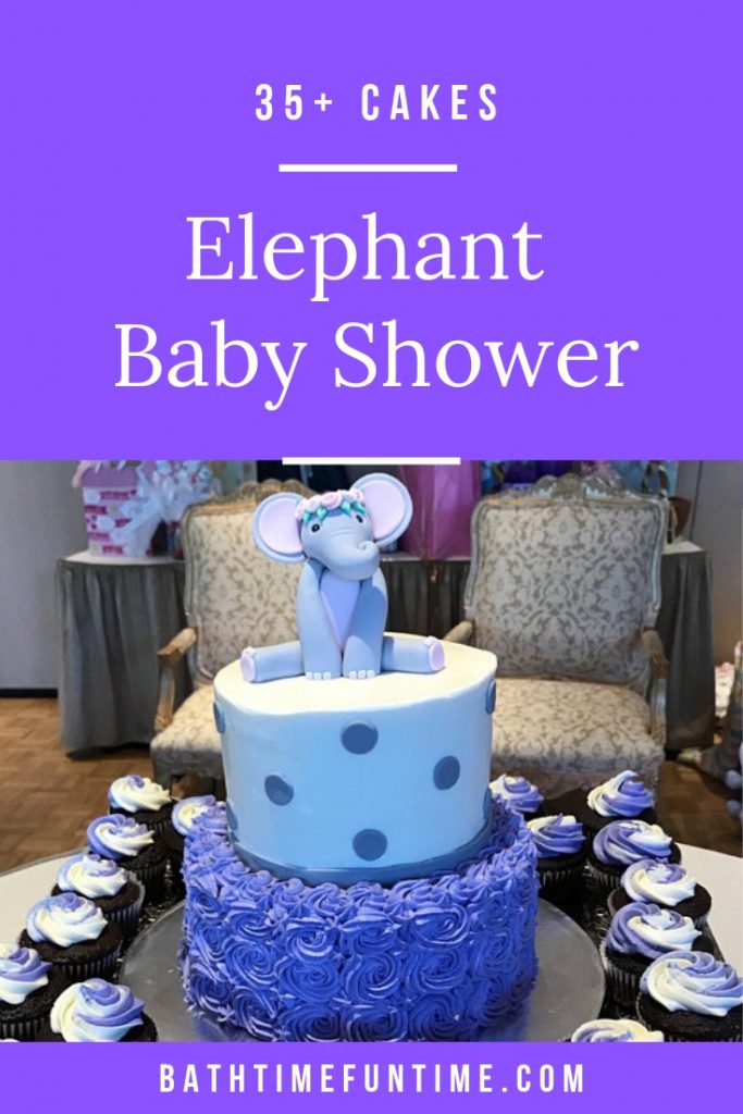 The BEST Elephant Baby Shower Cakes to inspire you for your elephant baby shower theme - including cake toppers, boy elephant, girl elephant & neutral. #elephantbabyshower #babyshowercakes #elephantcake #elephantprintable #purpleelephantshower