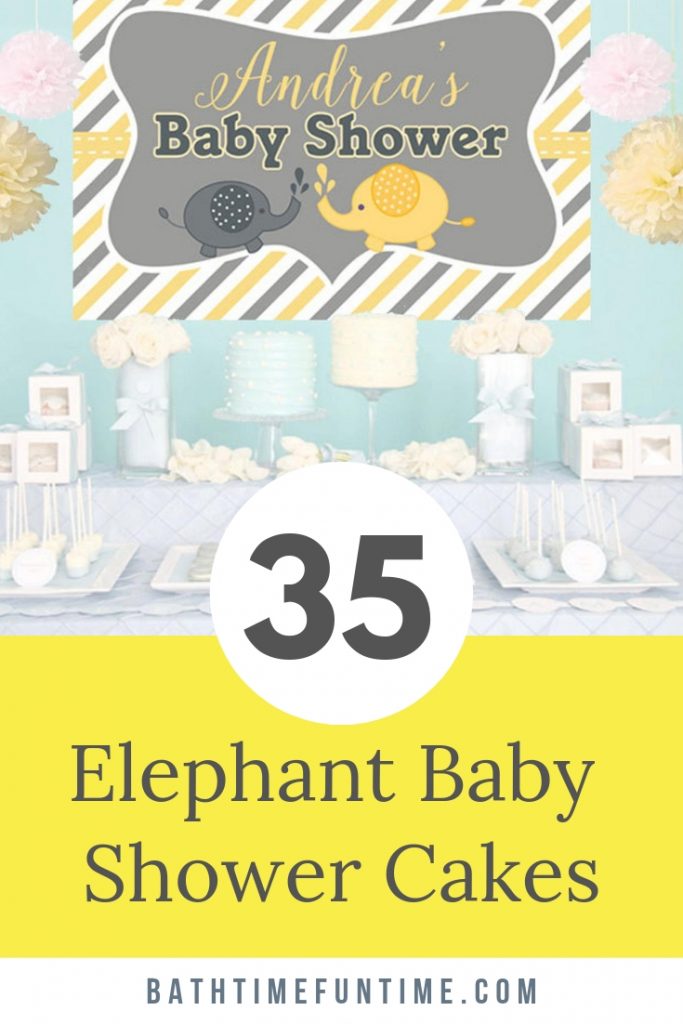 The BEST Elephant Baby Shower Cakes to inspire you for your elephant baby shower theme - including cake toppers, boy elephant, girl elephant & neutral. #elephantbabyshower #babyshowercakes #elephantcake #elephantprintable #yellowbabyshower