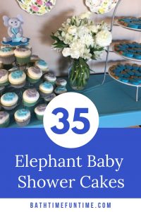 The BEST Elephant Baby Shower Cakes to inspire you for your elephant baby shower theme - including cake toppers, boy elephant, girl elephant & neutral. #elephantbabyshower #babyshowercakes #elephantcake #elephantprintable #navybabyshower