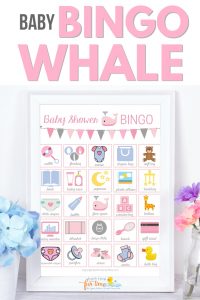Cute & modern whale baby shower game pink! Printable baby bingo whale game perfect for whale theme baby shower. Super fun baby shower game for your guests - a modern twist on the classic bingo game. Made just for whale baby showers with up to 80 printable baby shower bingo cards - all unique & easily printable for you! #whaleshower #whalebabyshower #babybingo #babyshowerbingo #babyshowerprintable #babyshowergame #babyshowergames