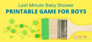 last minute baby shower ideas games